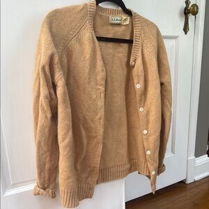 L.L. Bean Tan Cardigan Sweater